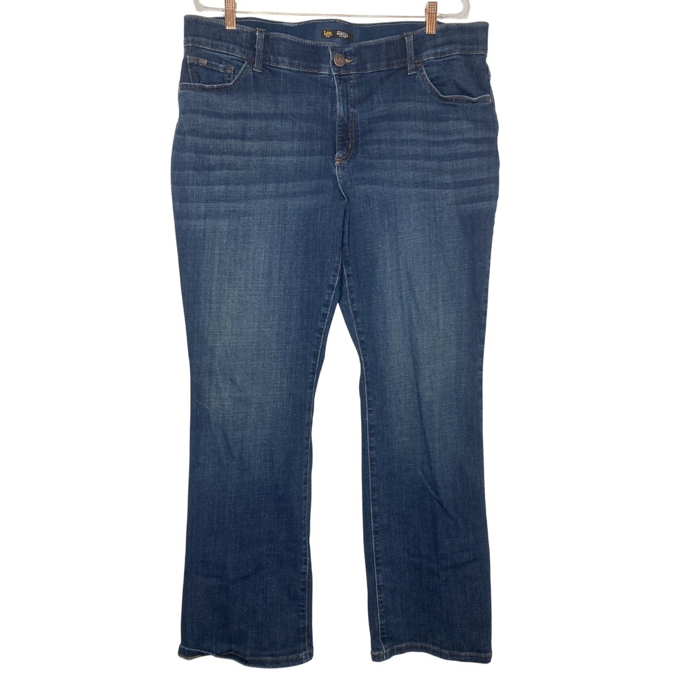 Lee Plus Flex Motion Regular Fit Bootcut Mid Rise Jeans Blue 20W Medium